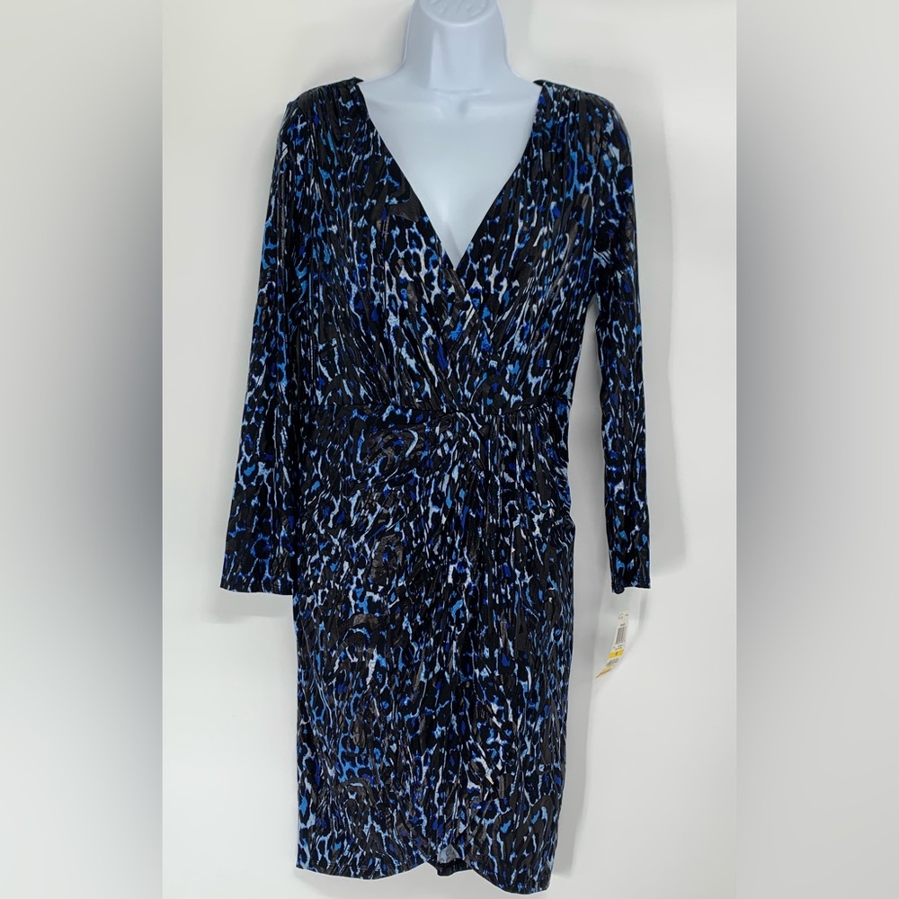Womens dress medium m career wear to work blue black new nwt